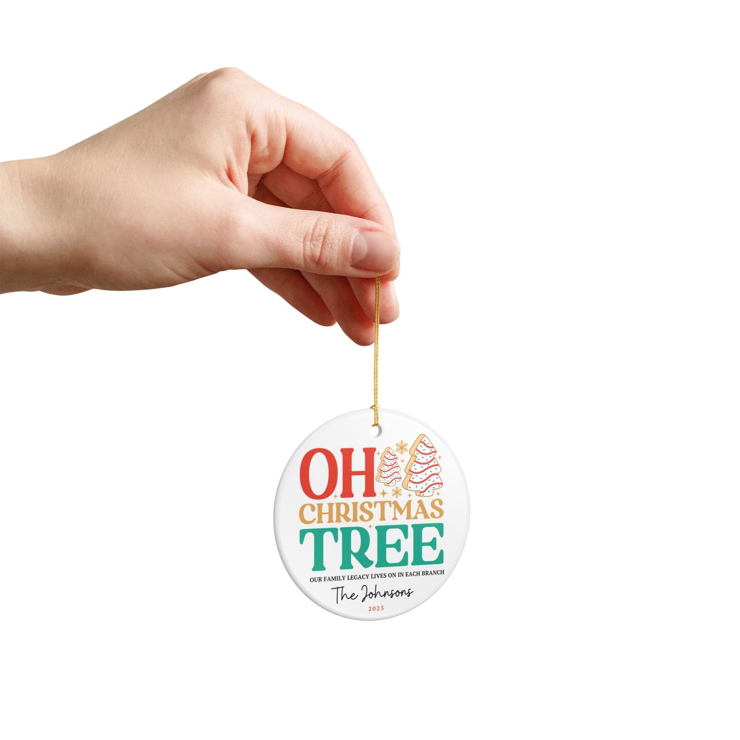 Personalized Oh Christmas Tree Family Ornament
