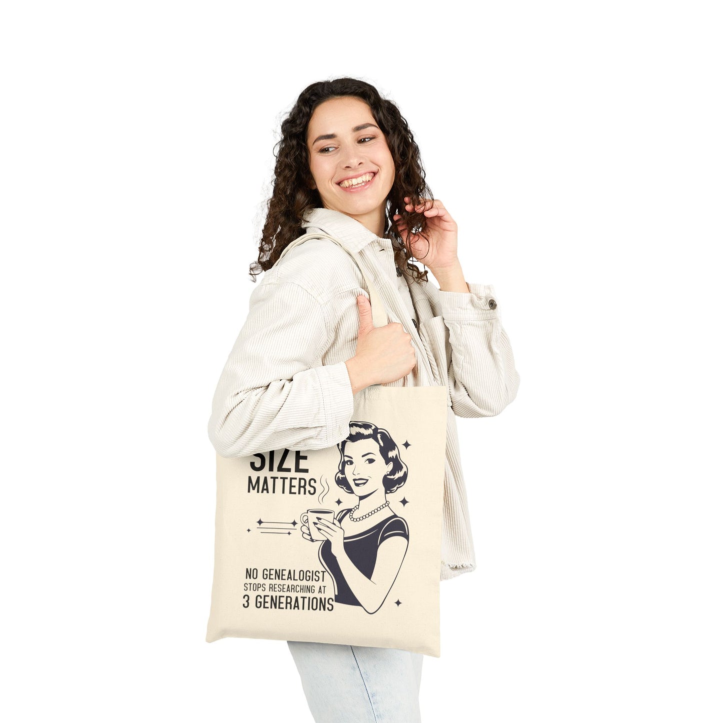 Funny Size Matters Tote Bag