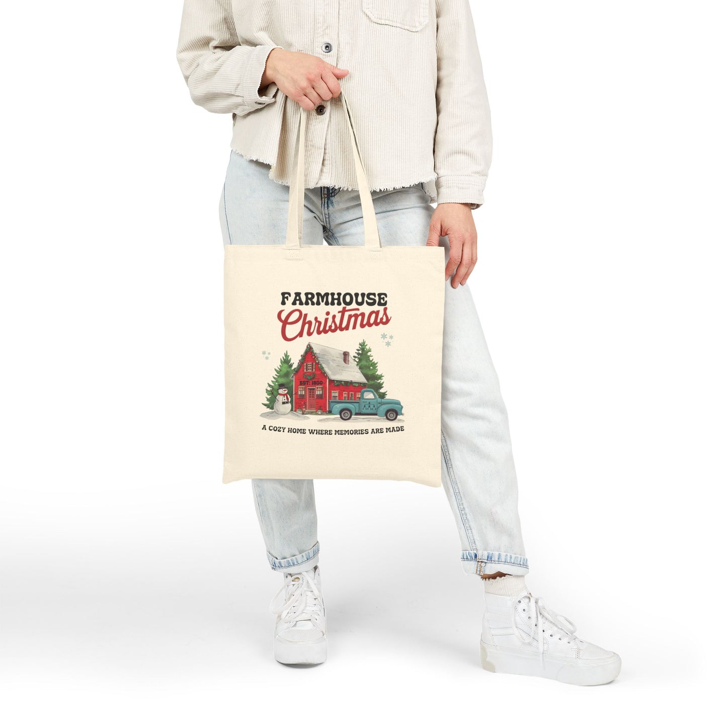 Farmhouse Christmas Tote Bag