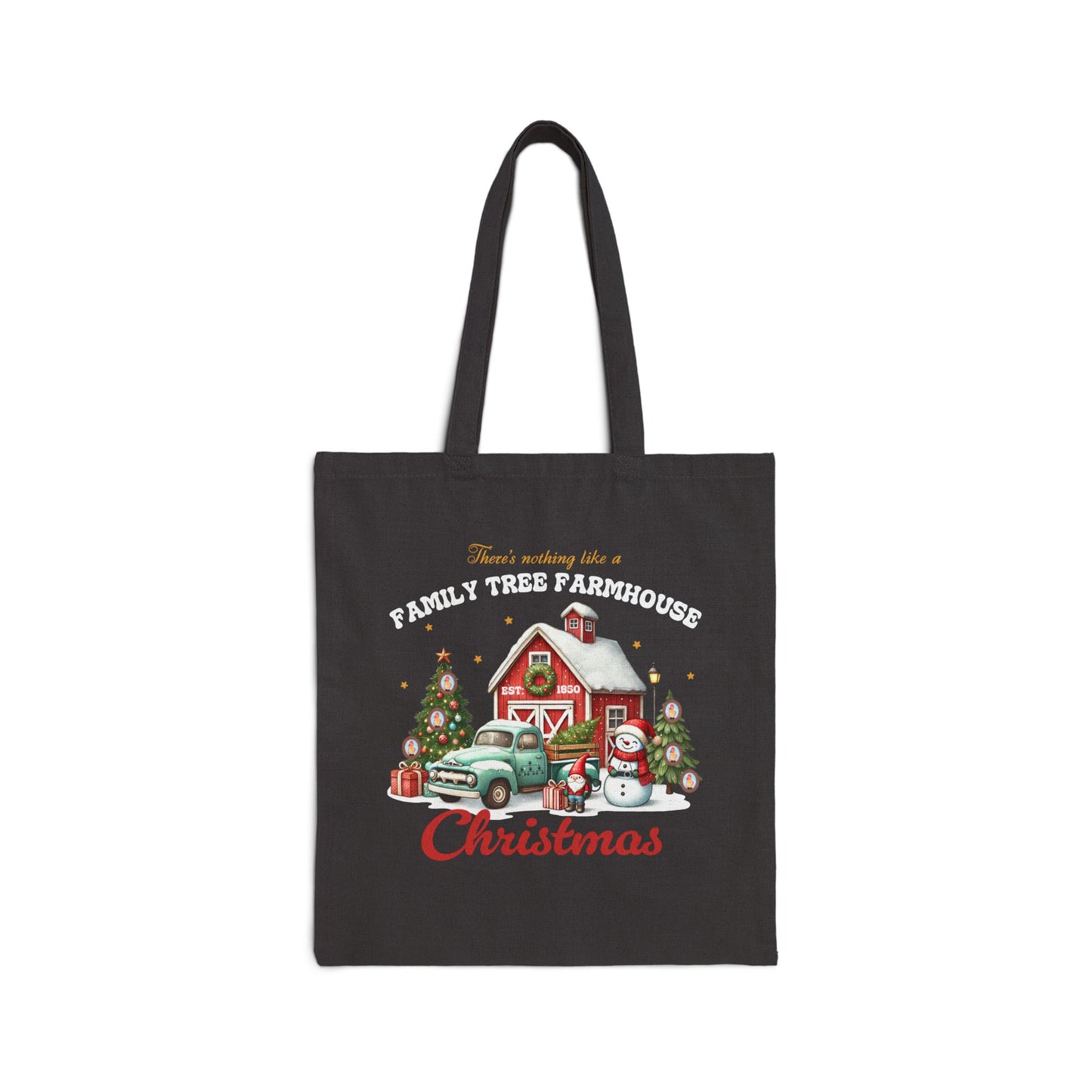 Family Tree Farmhouse Christmas Tote