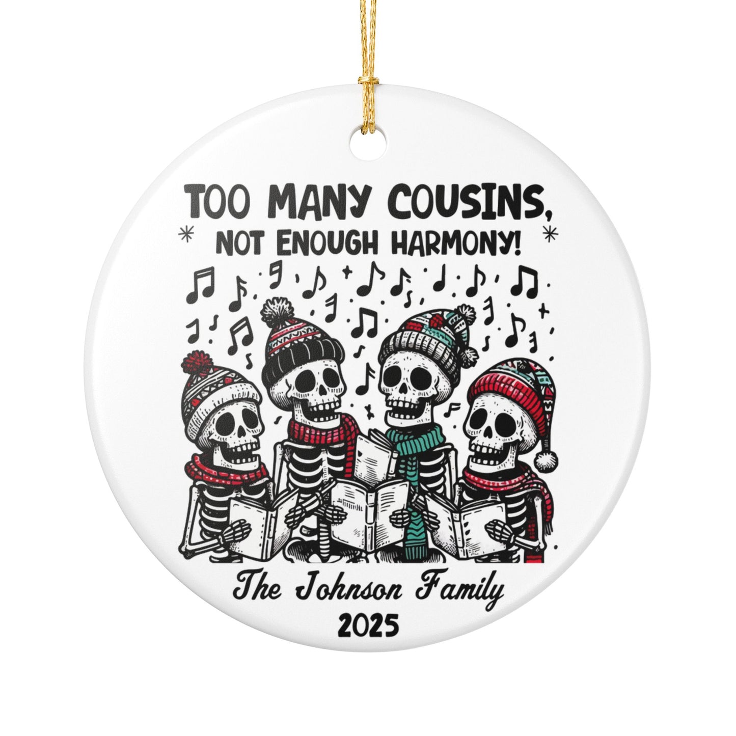Personalized Skeleton Carolers Ornament