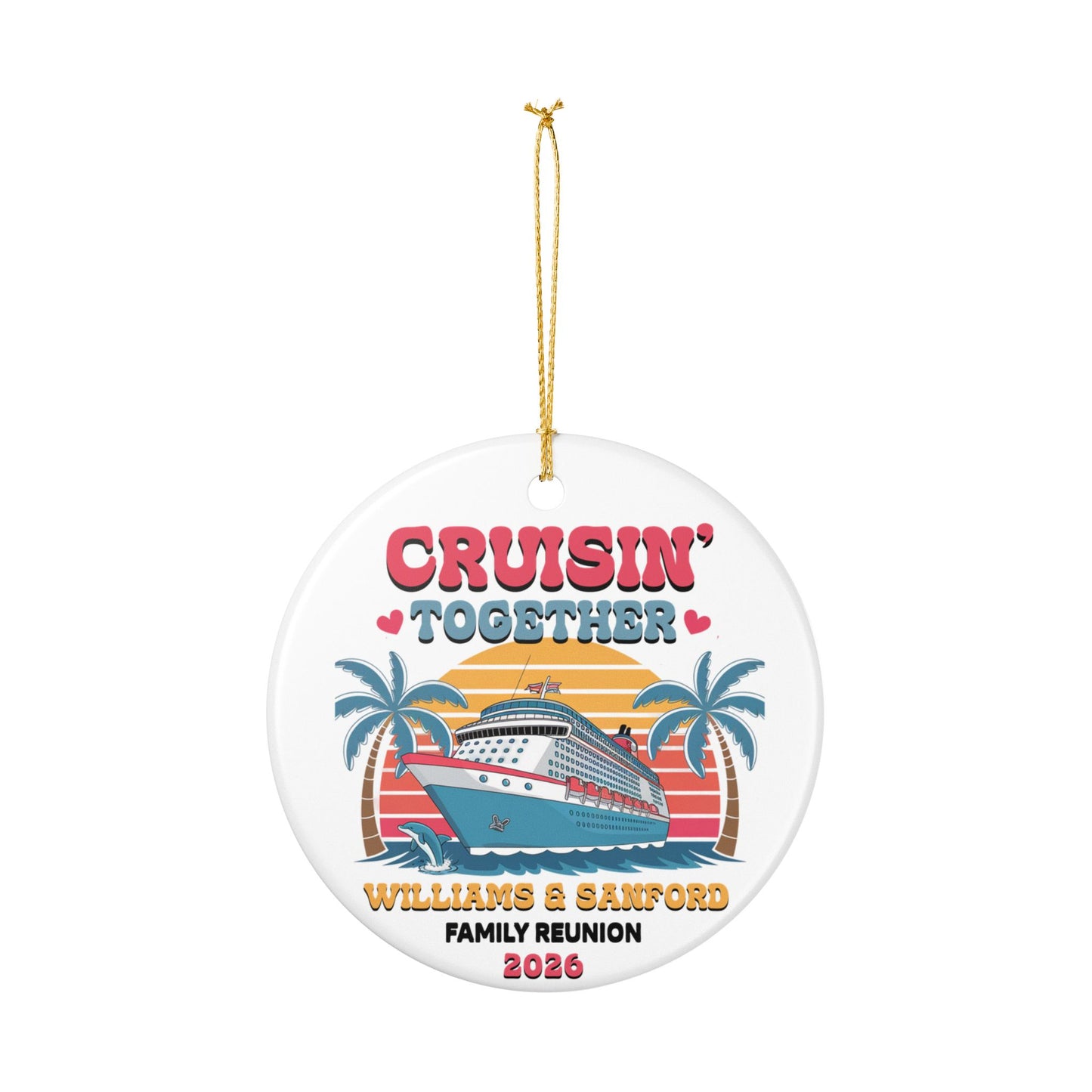 Family Cruise Personalized Ornament