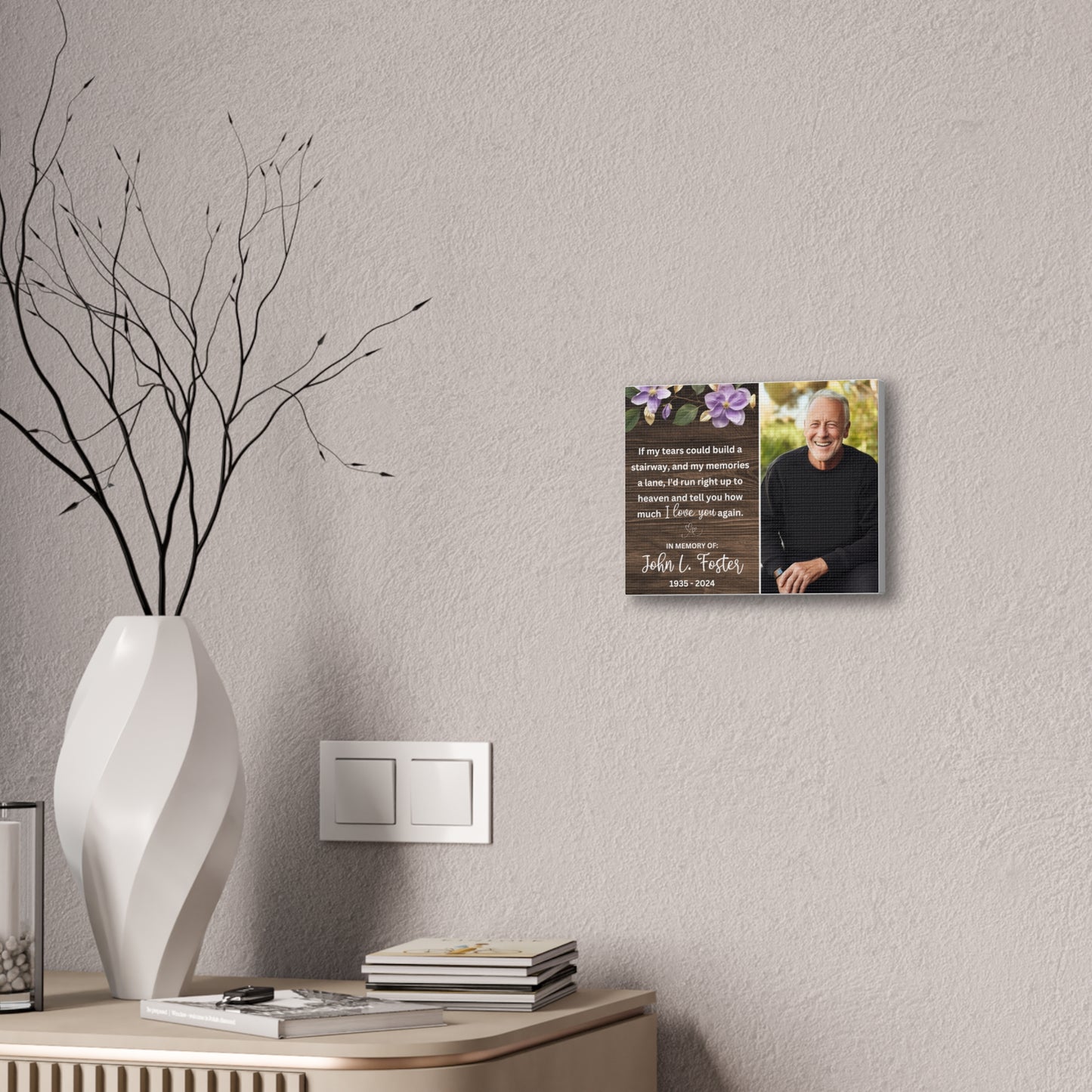 In Memory of Grandpa Custom Memorial Wall Art