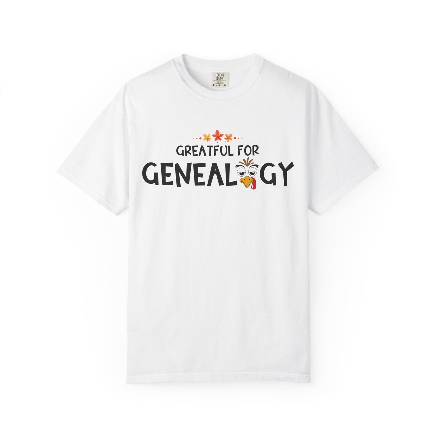 Grateful for Genealogy Thanksgiving Tshirt Gift