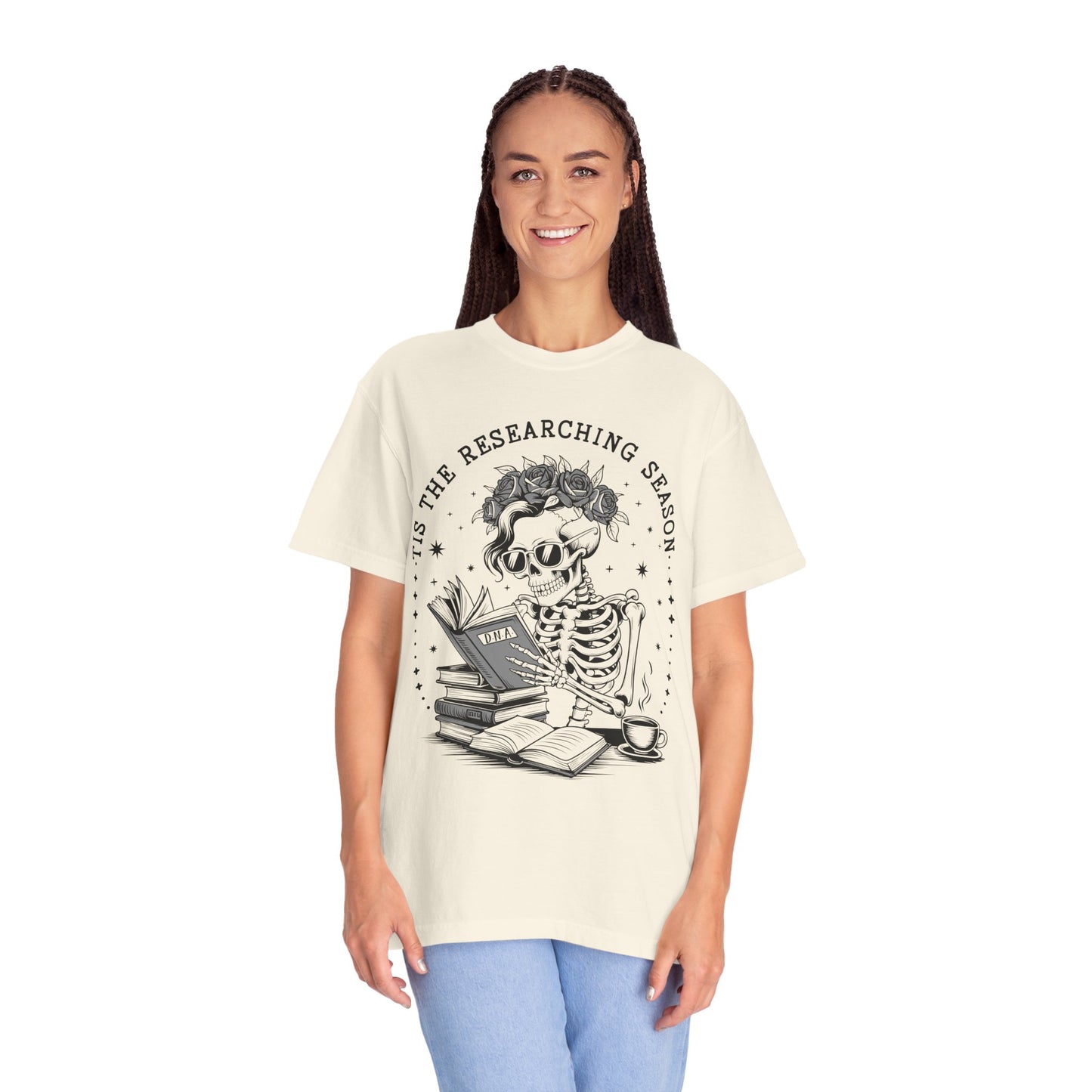Tis the Researching Season Skeleton Shirt