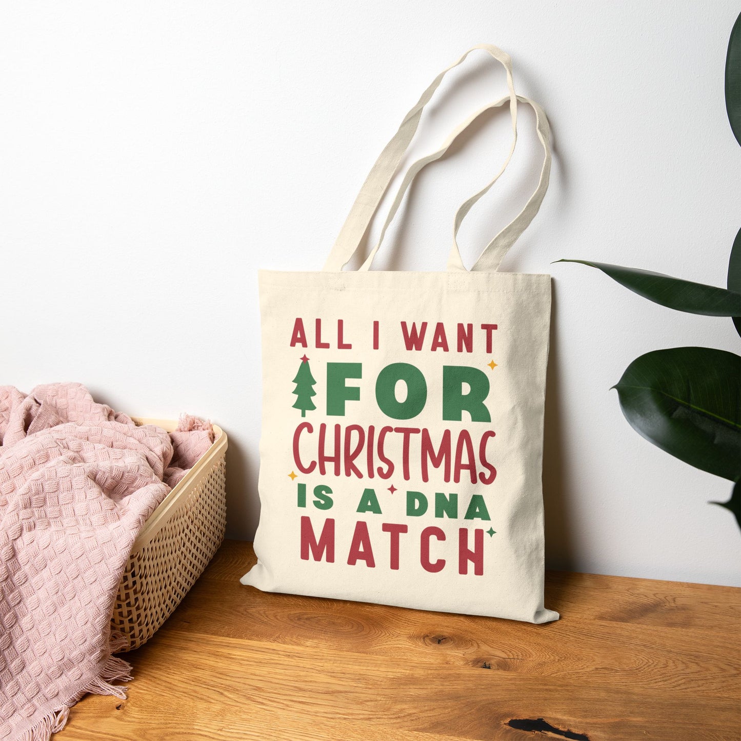 All I Want for Christmas Is a DNA Match Tote Bag