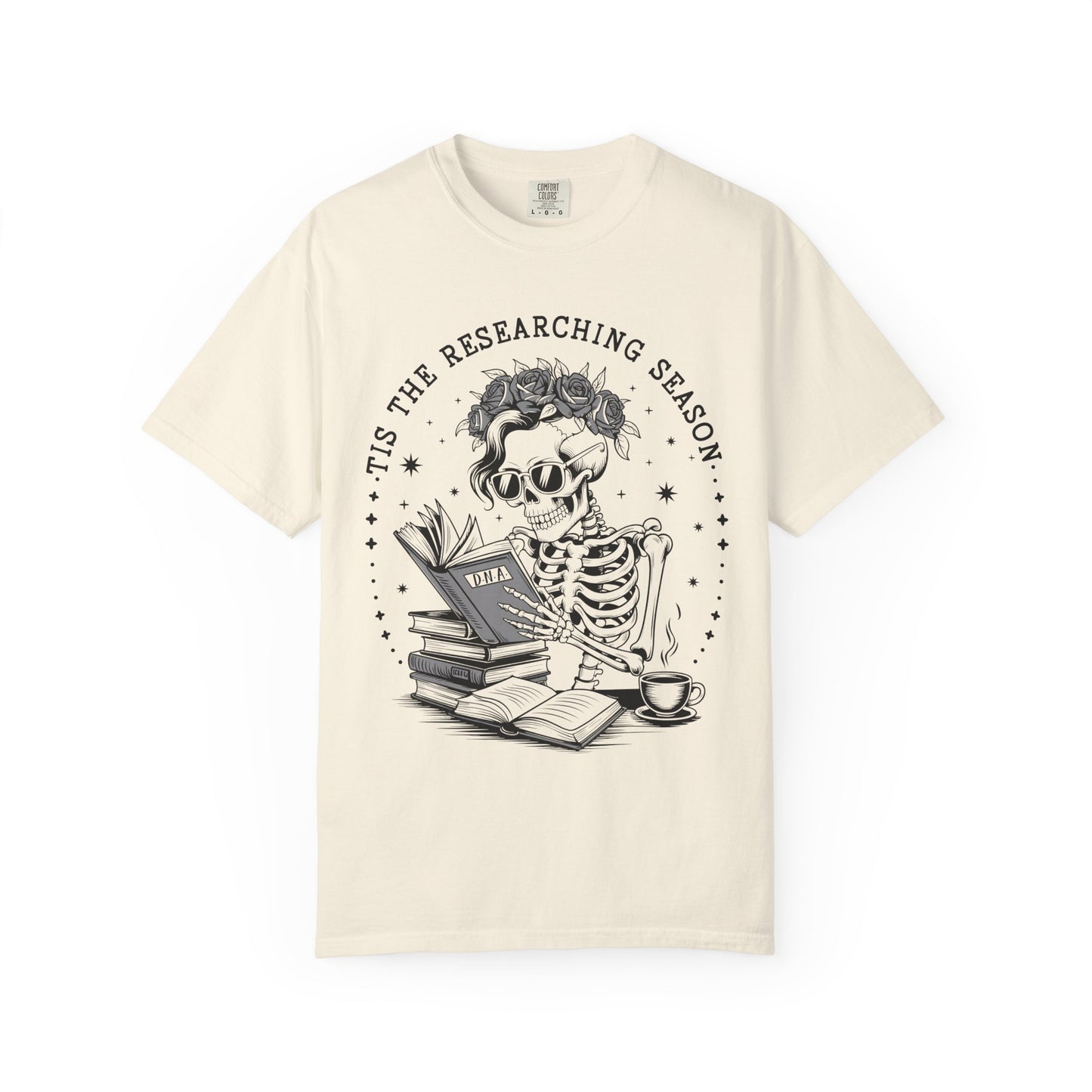 Tis the Researching Season Skeleton Shirt