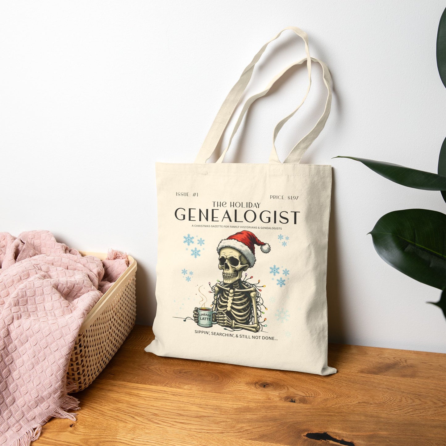 Holiday Genealogist Tote Bag