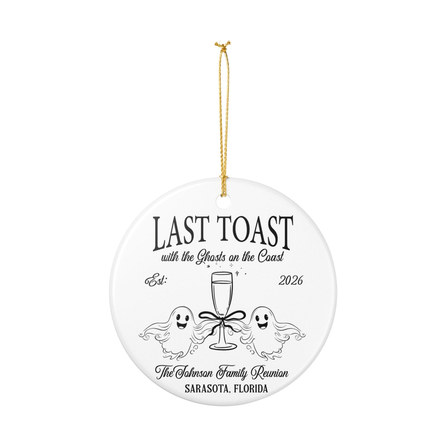 Last Toast Personalized Ornament 2025