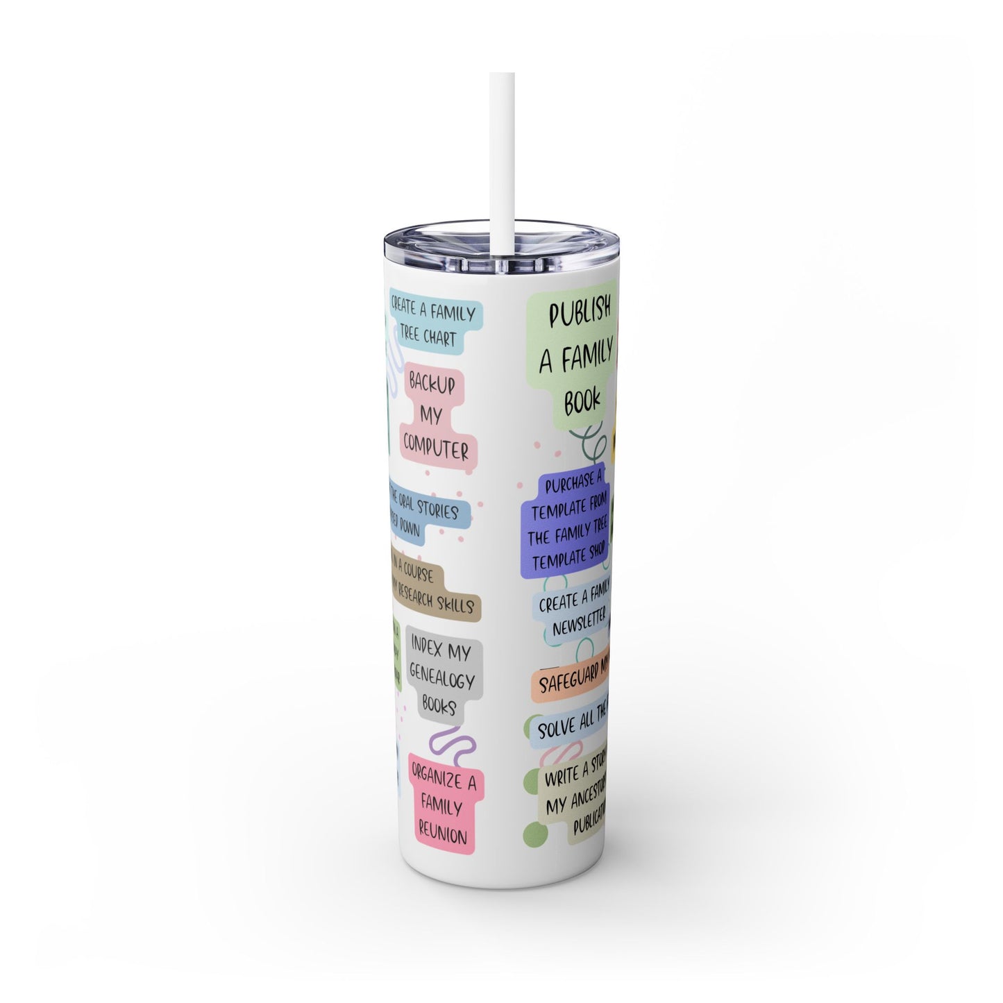 Genealogy Water Tumbler for Conferences