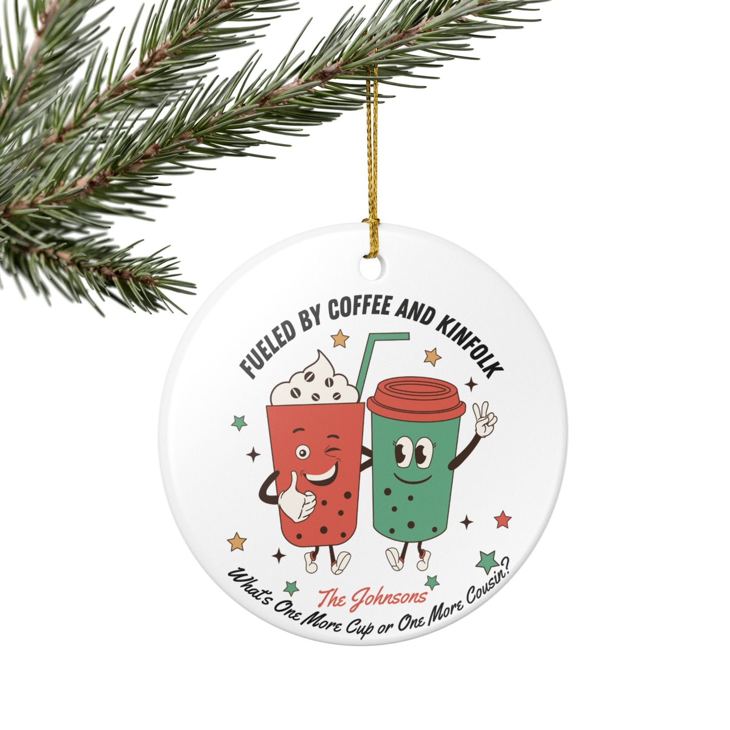 Personalized Coffee Ornament
