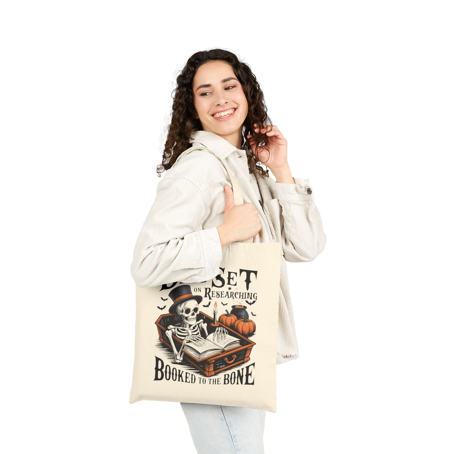 Dead Set on Researching Tote Bag