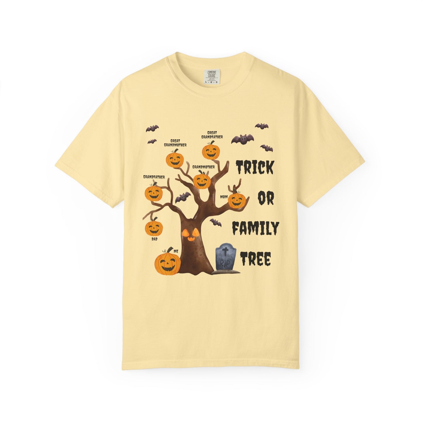 Trick or Family Tree Comfort Colors Genealogy T-Shirt Gift