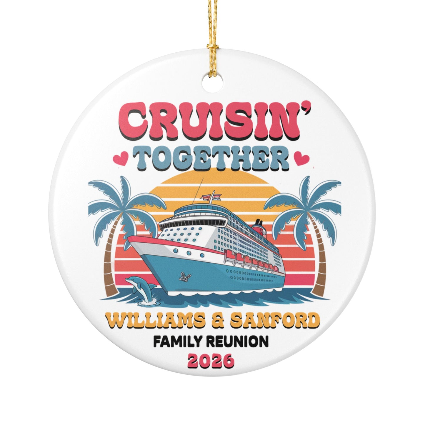 Family Cruise Personalized Ornament