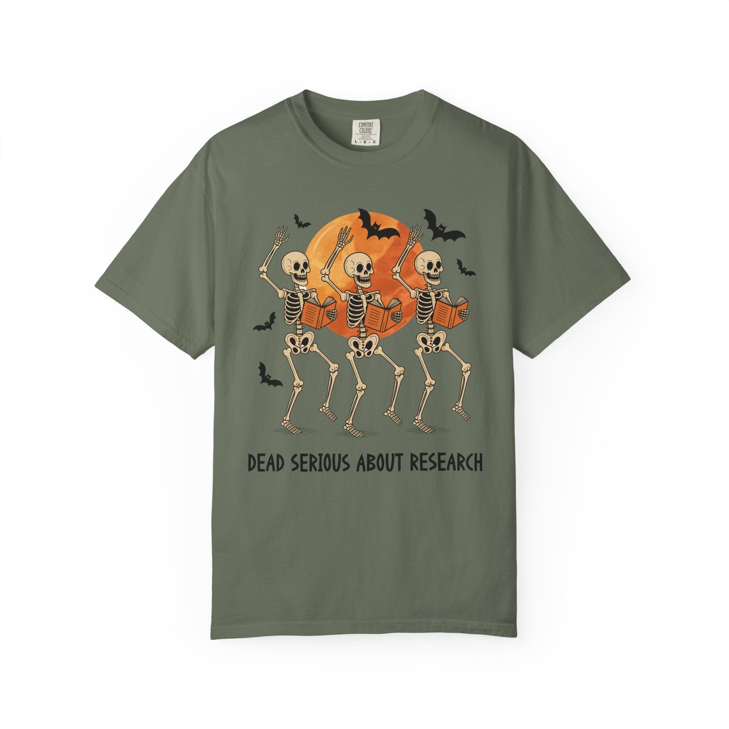 Dead Serious about Research Skeleton Halloween T-Shirt