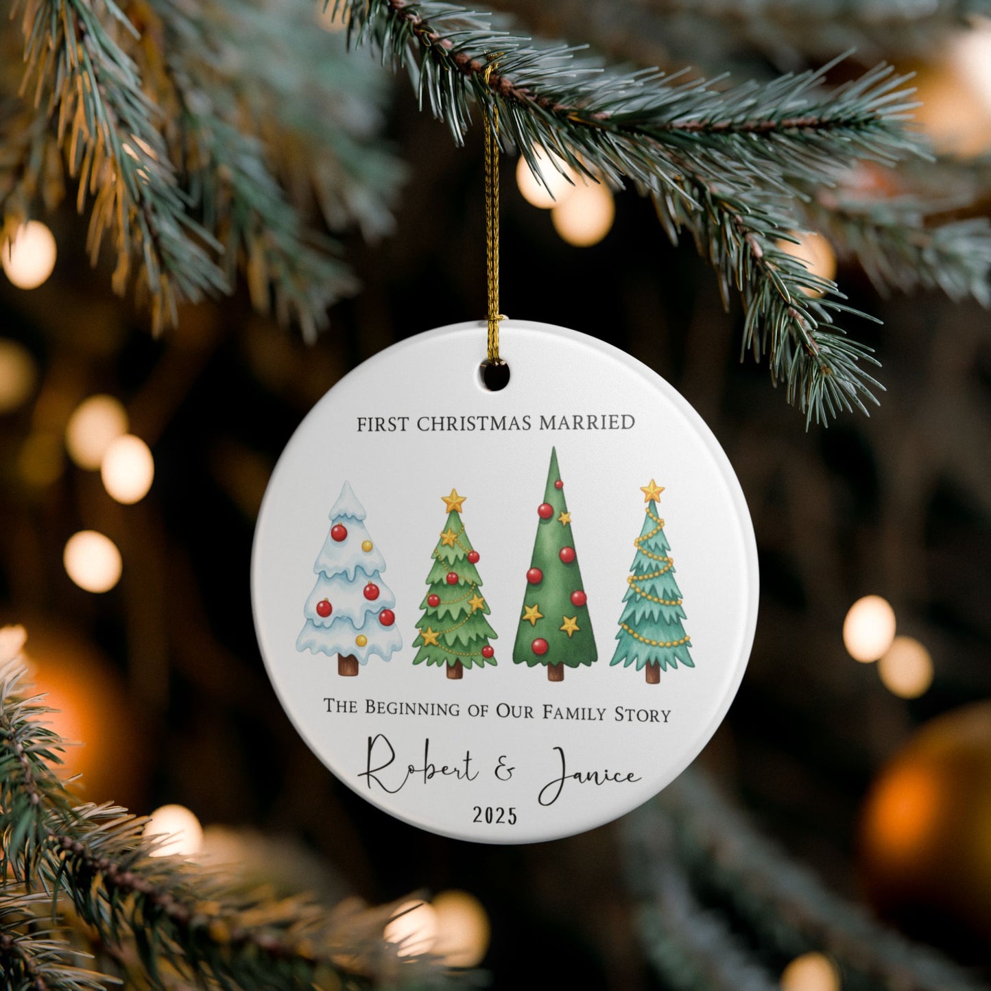 Personalized Family Christmas Tree Ornament