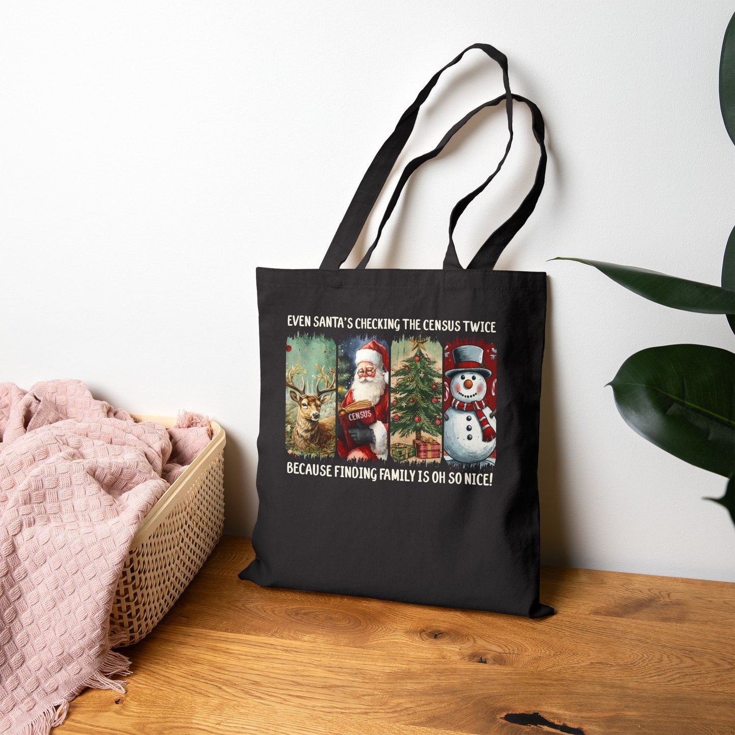 Santa’s Checking the Census Twice Tote Bag