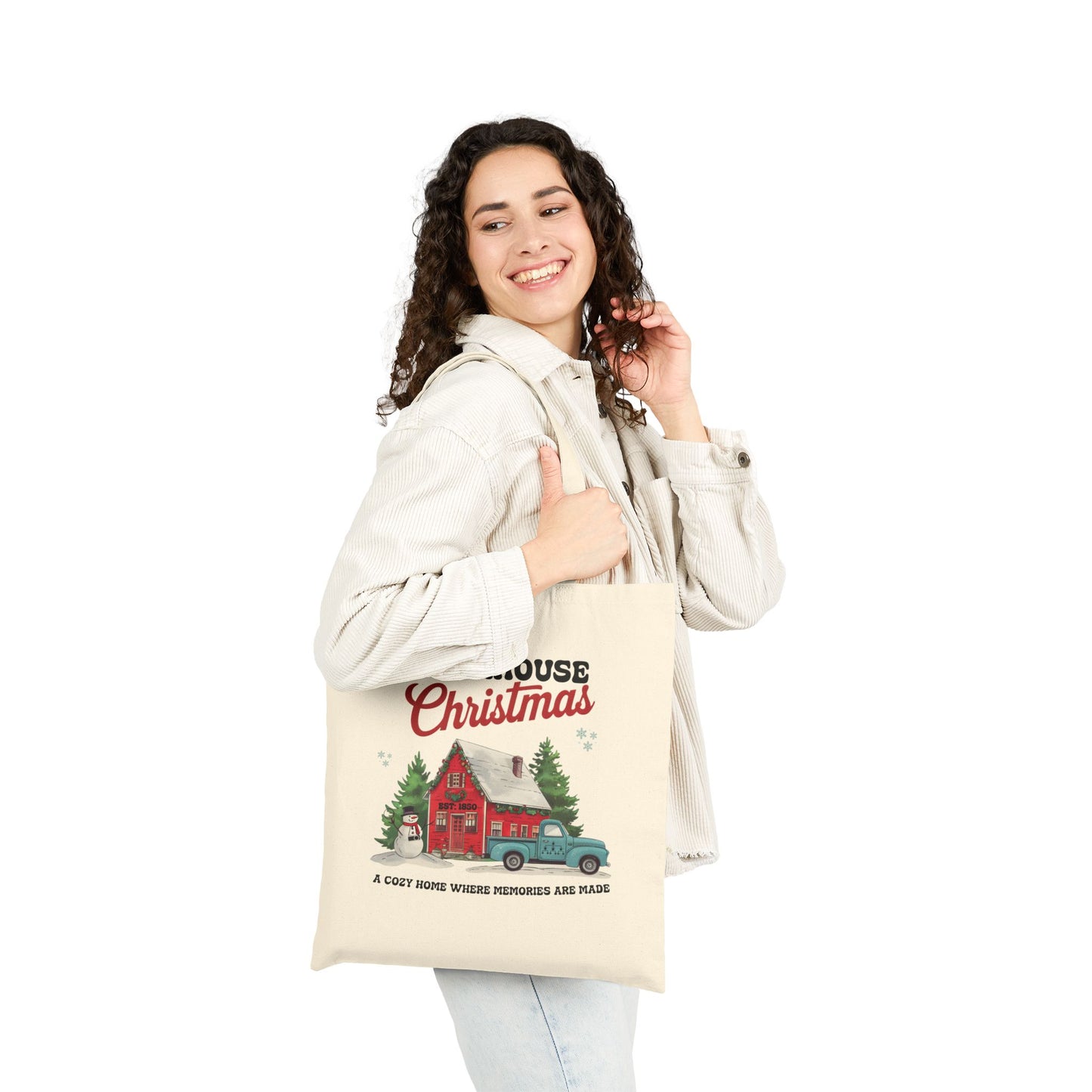 Farmhouse Christmas Tote Bag