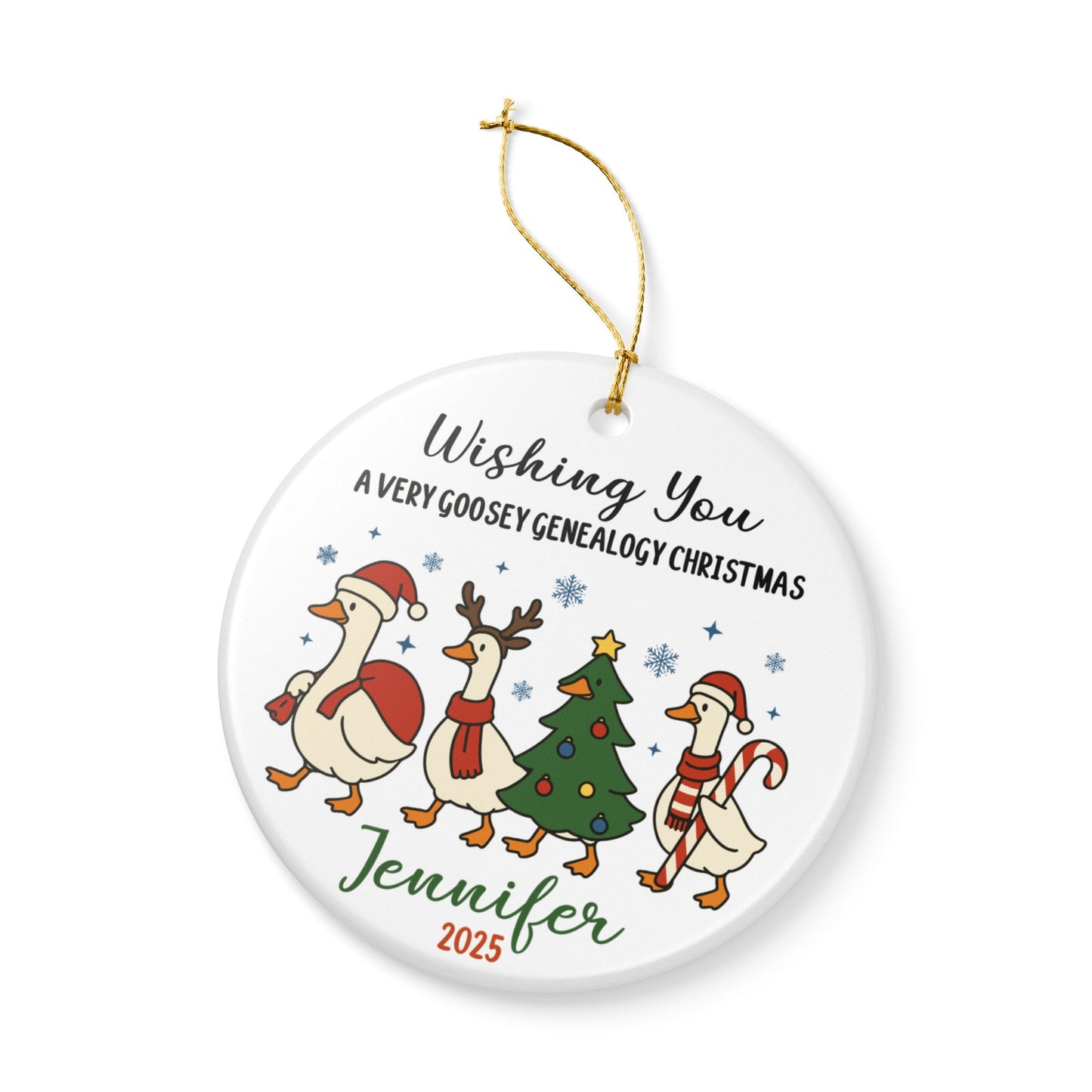 Personalized Goose Family Ornament Christmas Ornament