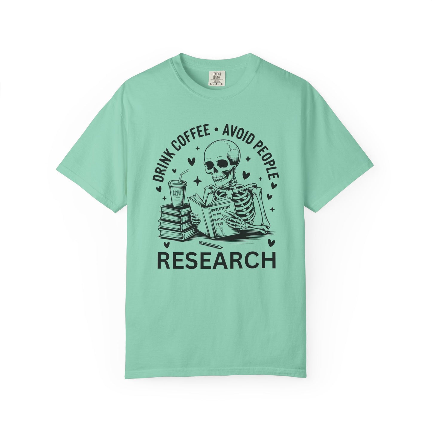 Bone Brew Coffee Research Halloween Genealogy T-Shirt
