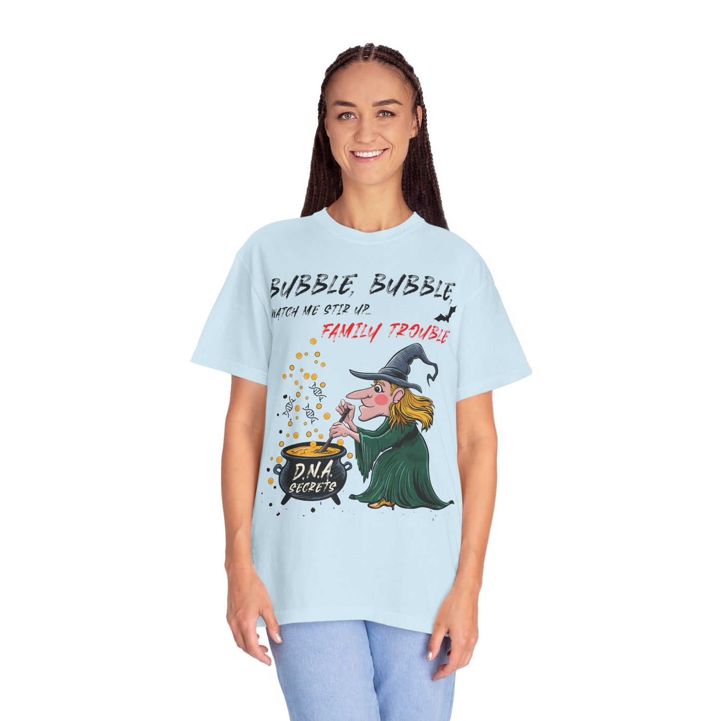 Funny DNA Genealogy T-Shirt Bubble Trouble