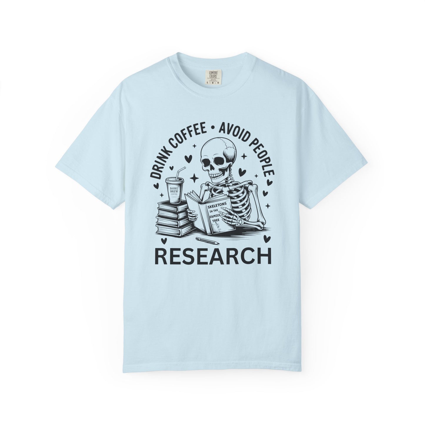 Bone Brew Coffee Research Halloween Genealogy T-Shirt