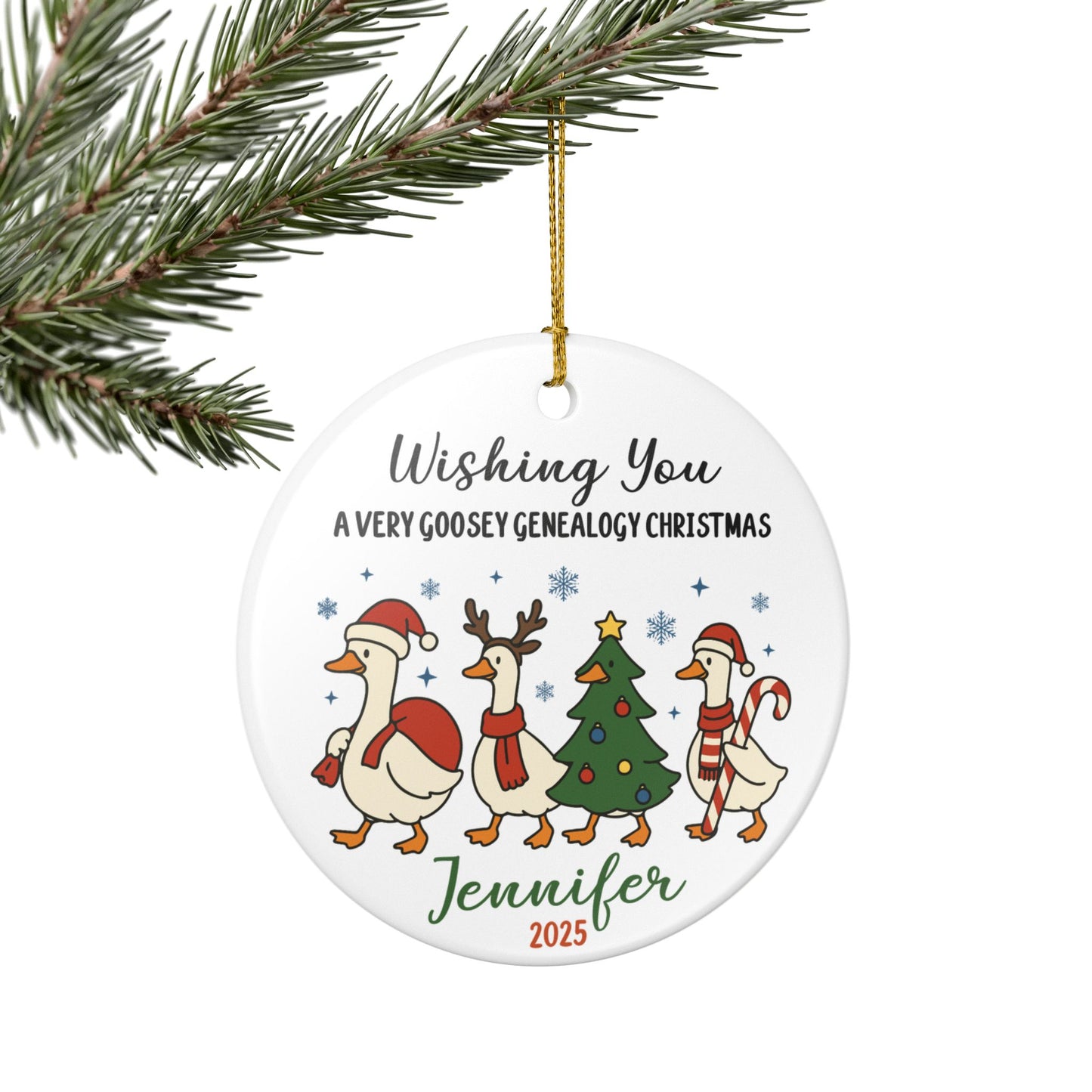 Personalized Goose Family Ornament Christmas Ornament