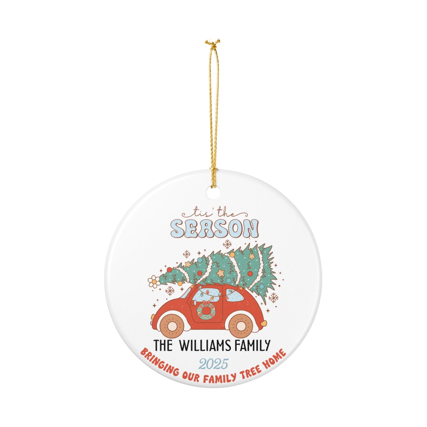 Personalized Family Tree Christmas Ornament