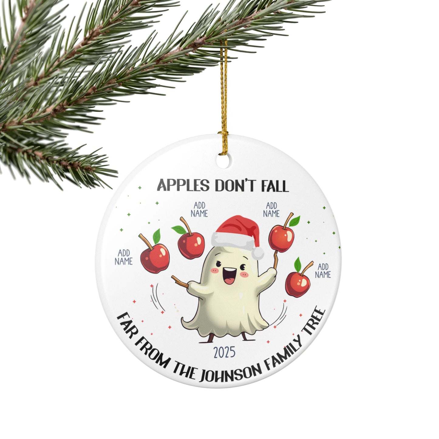 Custom Ghost Christmas Ornament