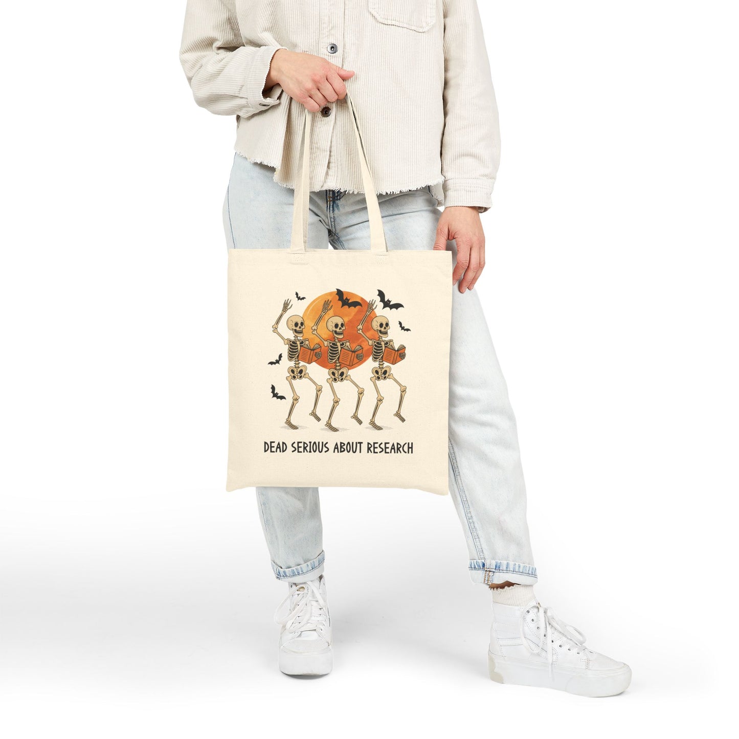 Dead Serious about Researching Tote Bag