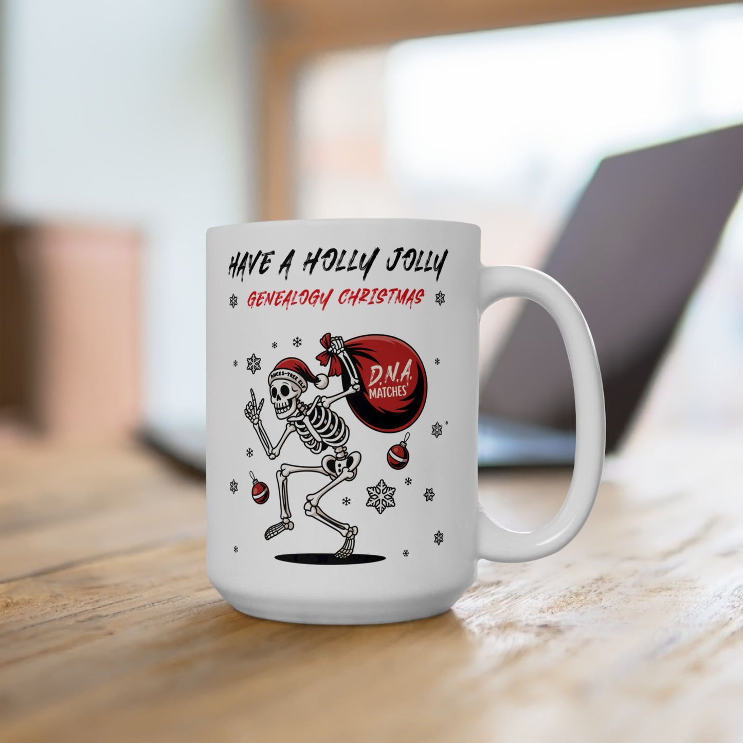 Holly Jolly Genealogy Christmas Mug