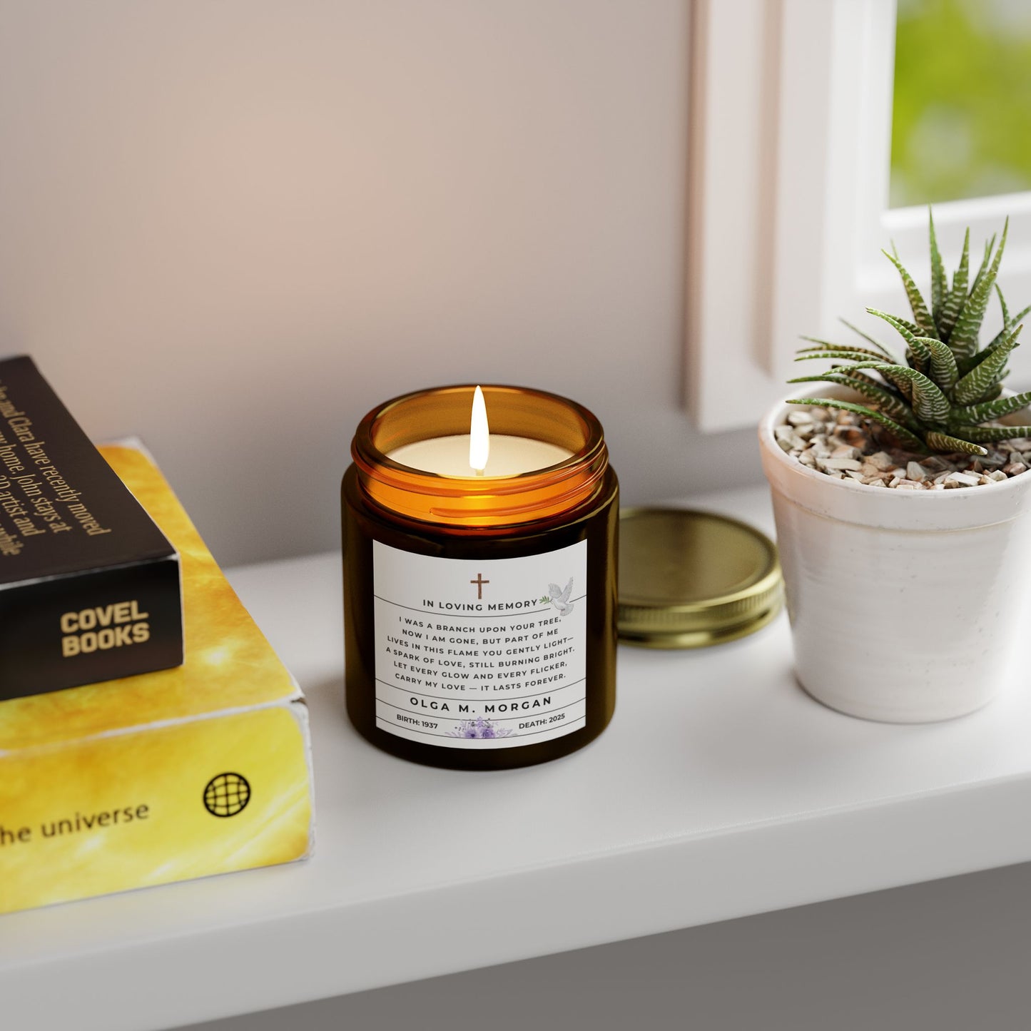 Memorial Candle Sympathy Poem Gift of Remembrance