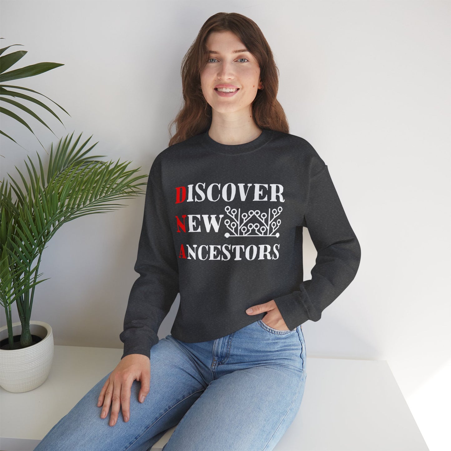 DNA - Discover New Ancestors Sweatshirt for Genealogy Fans
