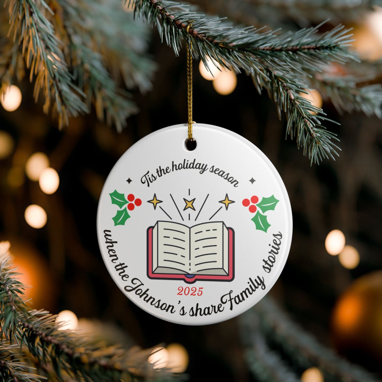 Personalized Christmas Season Story Ornament