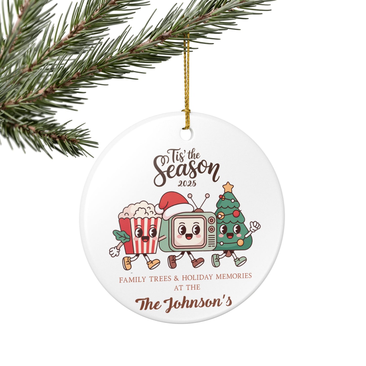 Custom Retro Christmas Ornament