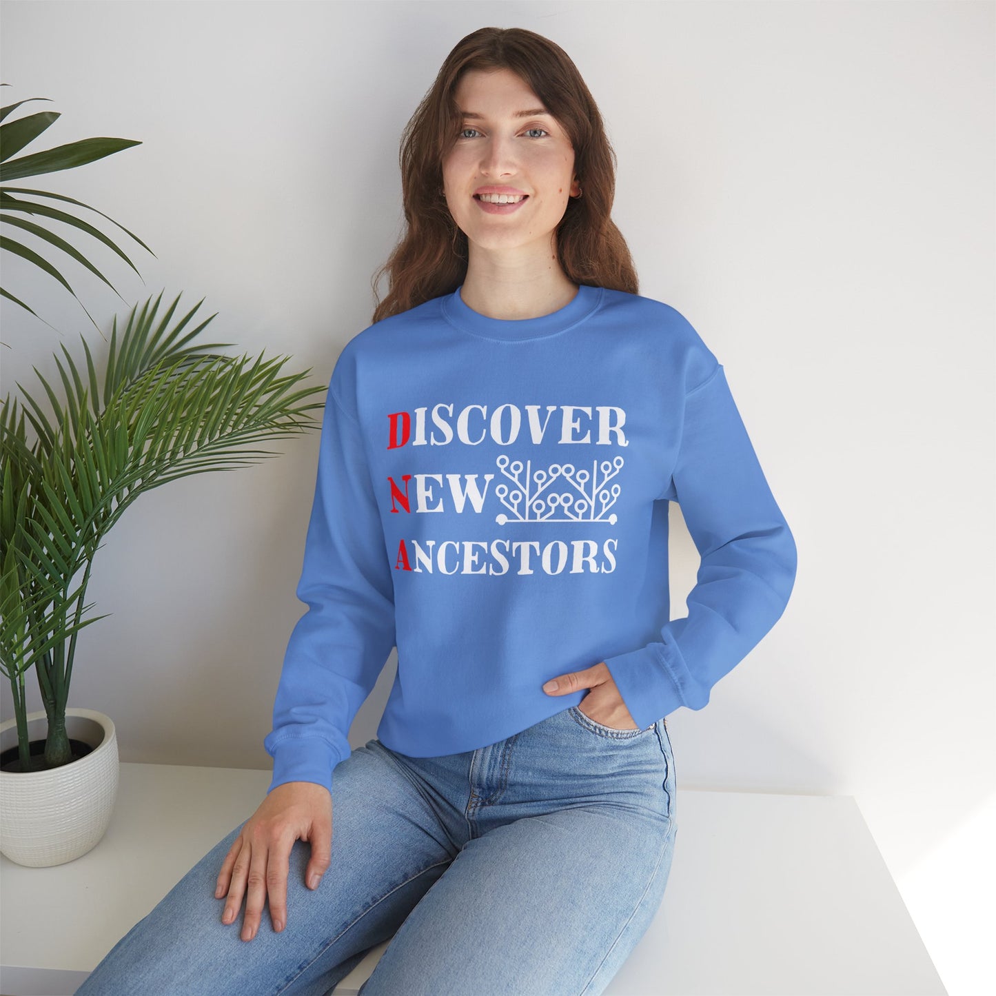 DNA - Discover New Ancestors Sweatshirt for Genealogy Fans