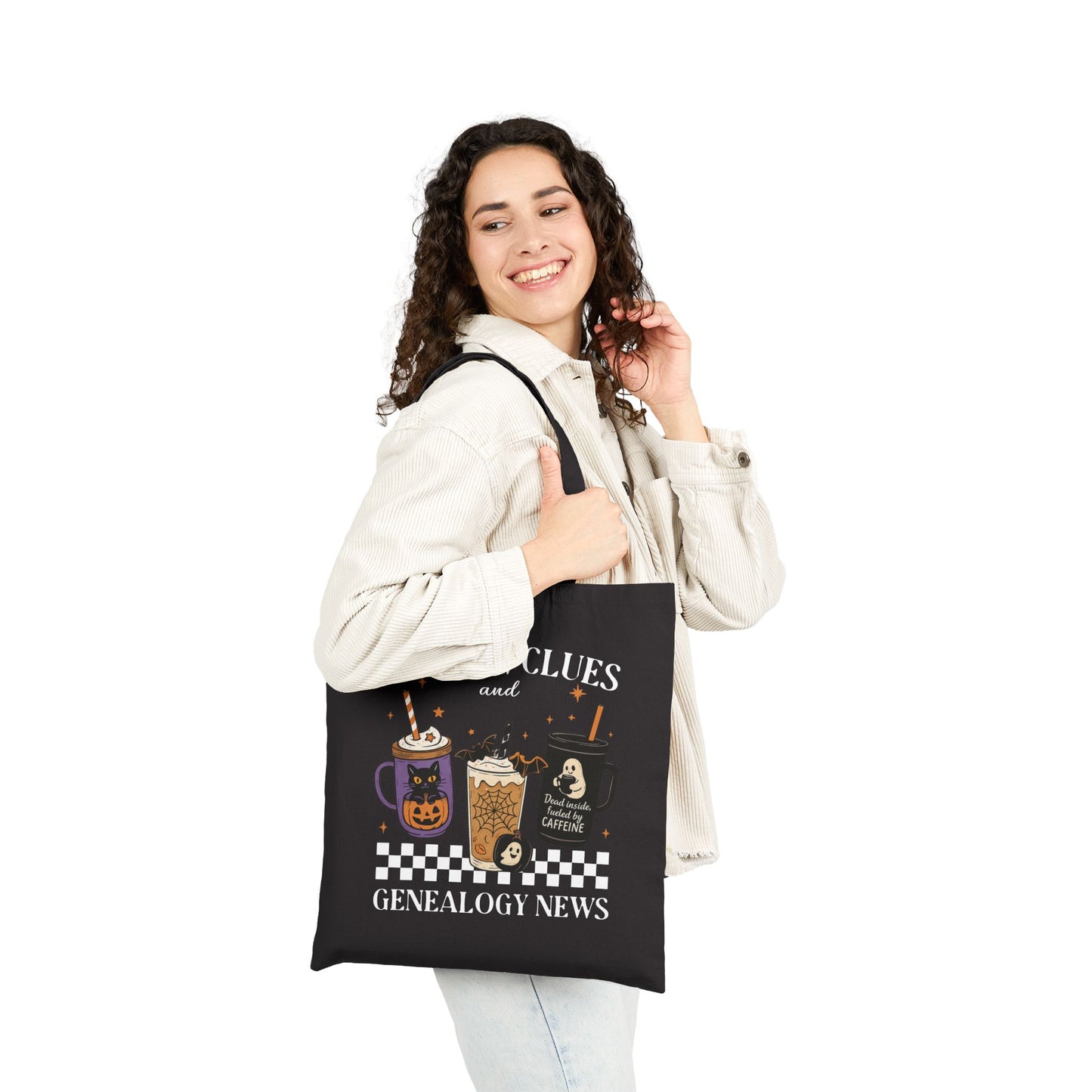 Coffee, Clues & Genealogy News Halloween Tote Bag