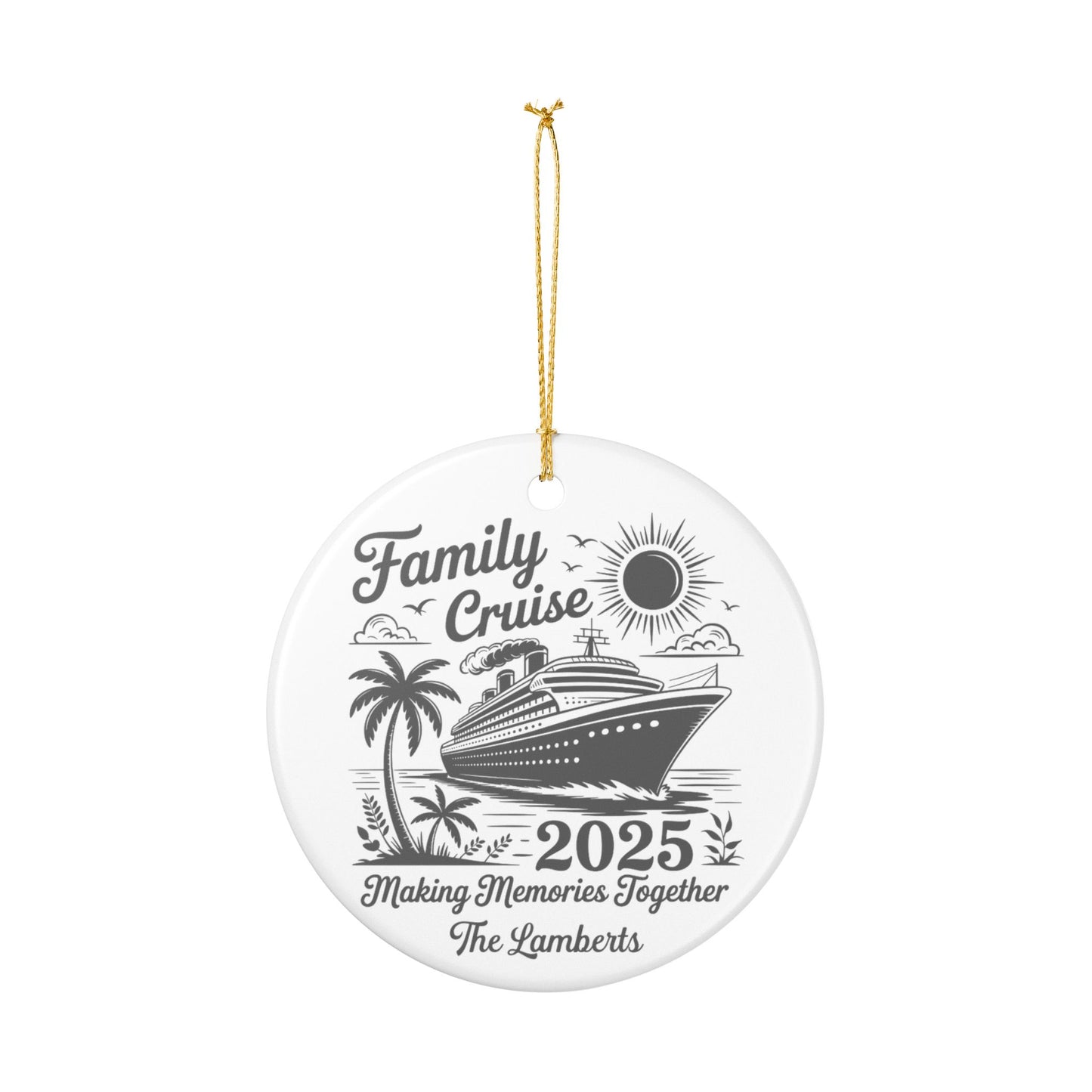 Personalized Family Cruise Ornament 2025