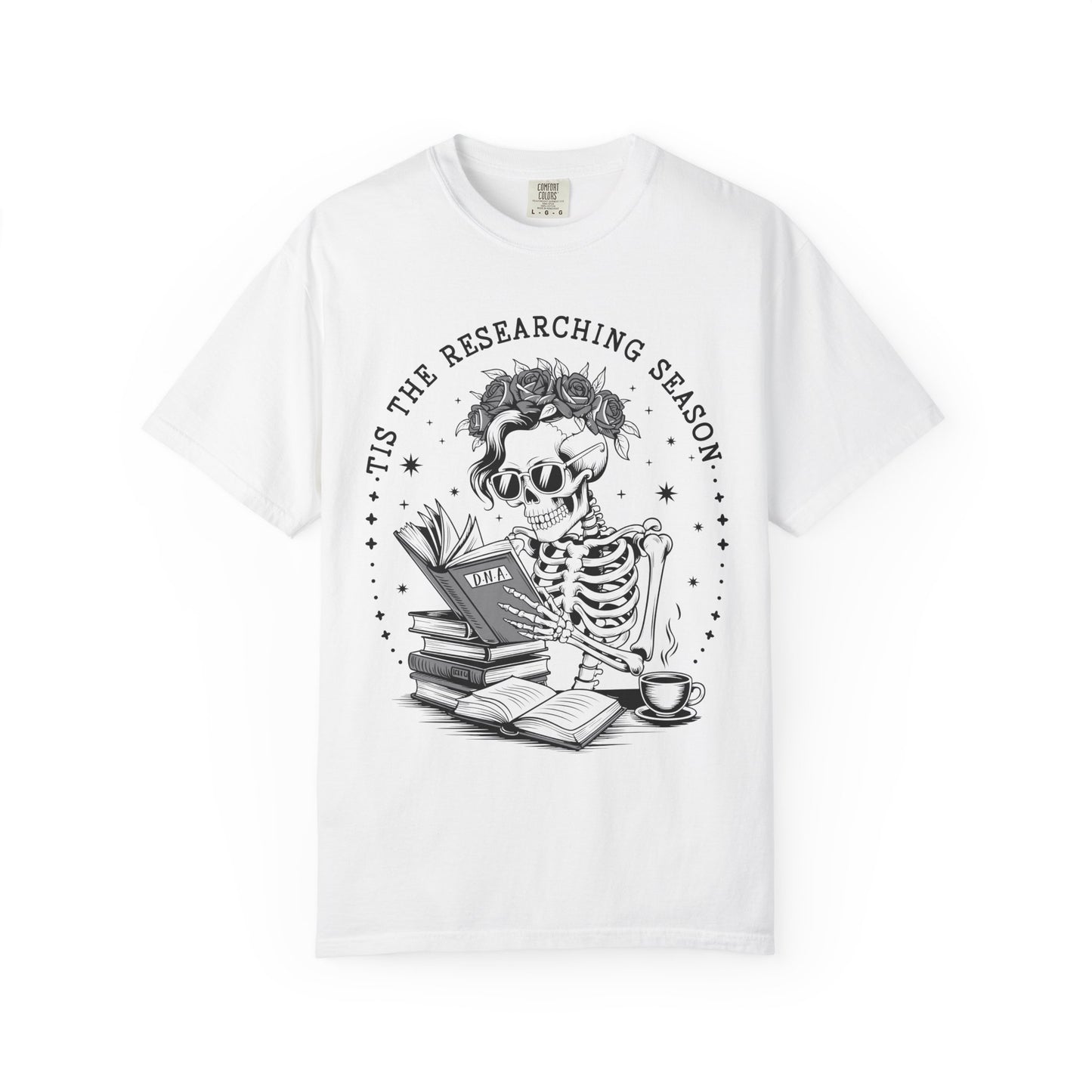 Tis the Researching Season Skeleton Shirt