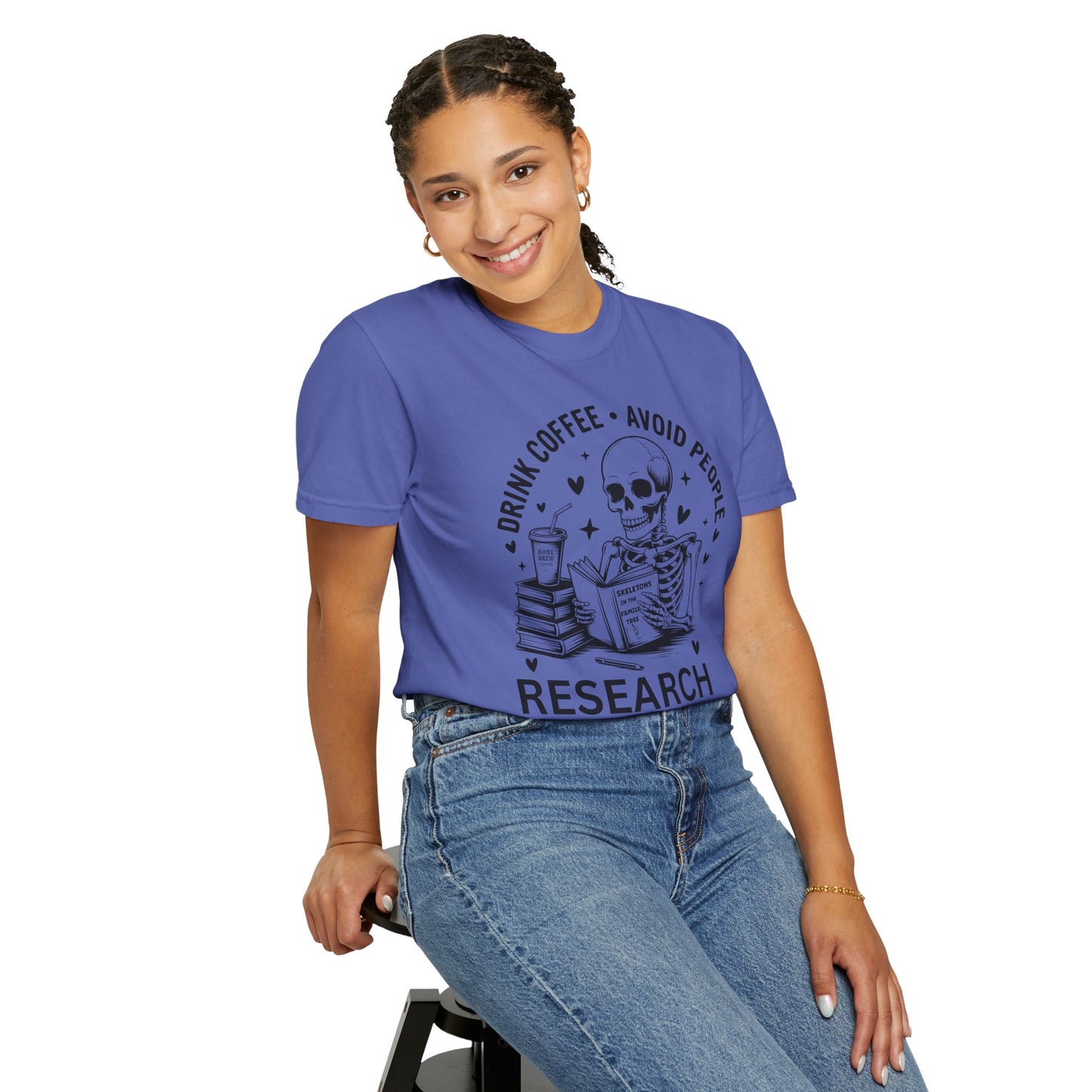 Bone Brew Coffee Research Halloween Genealogy T-Shirt