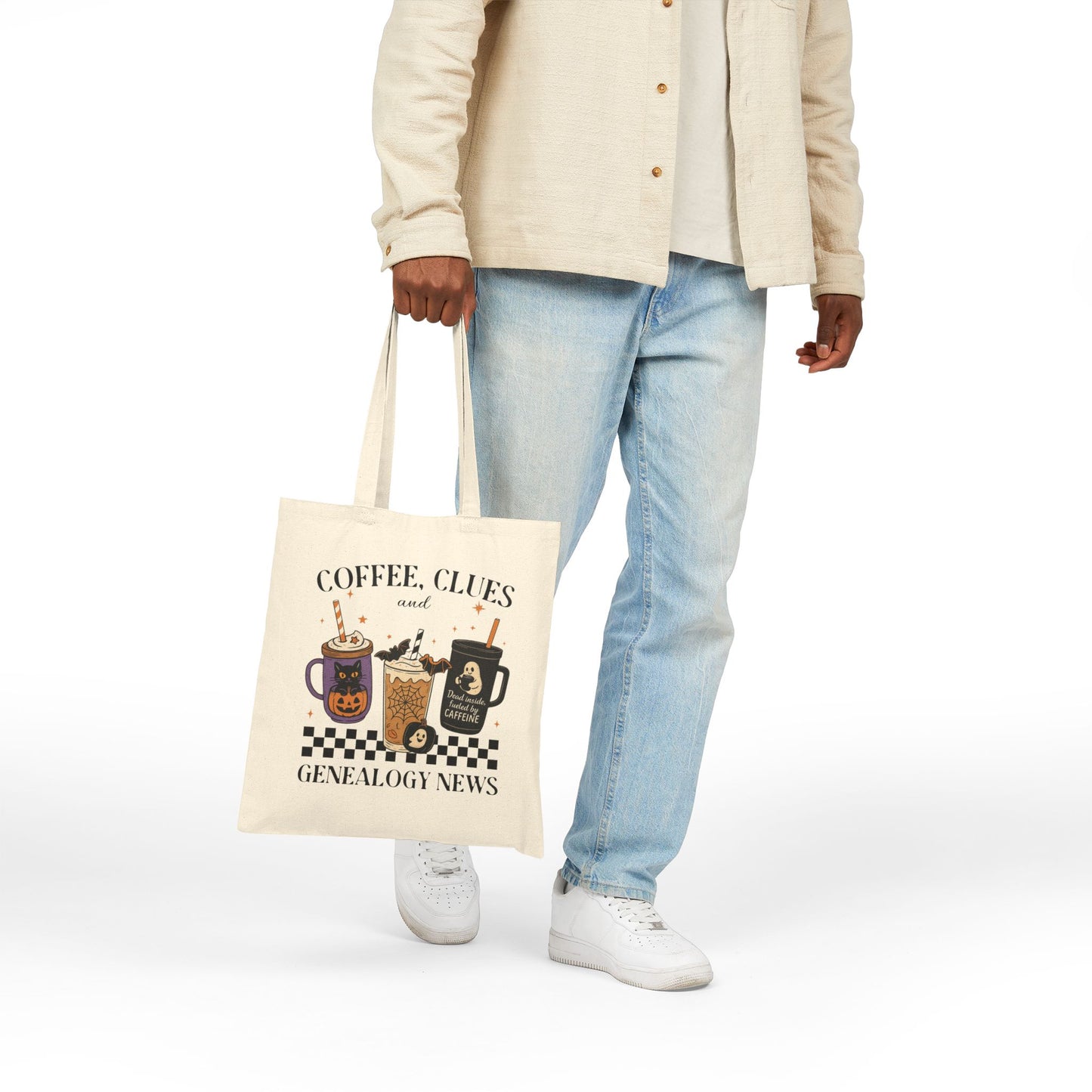 Coffee, Clues & Genealogy News Halloween Tote Bag
