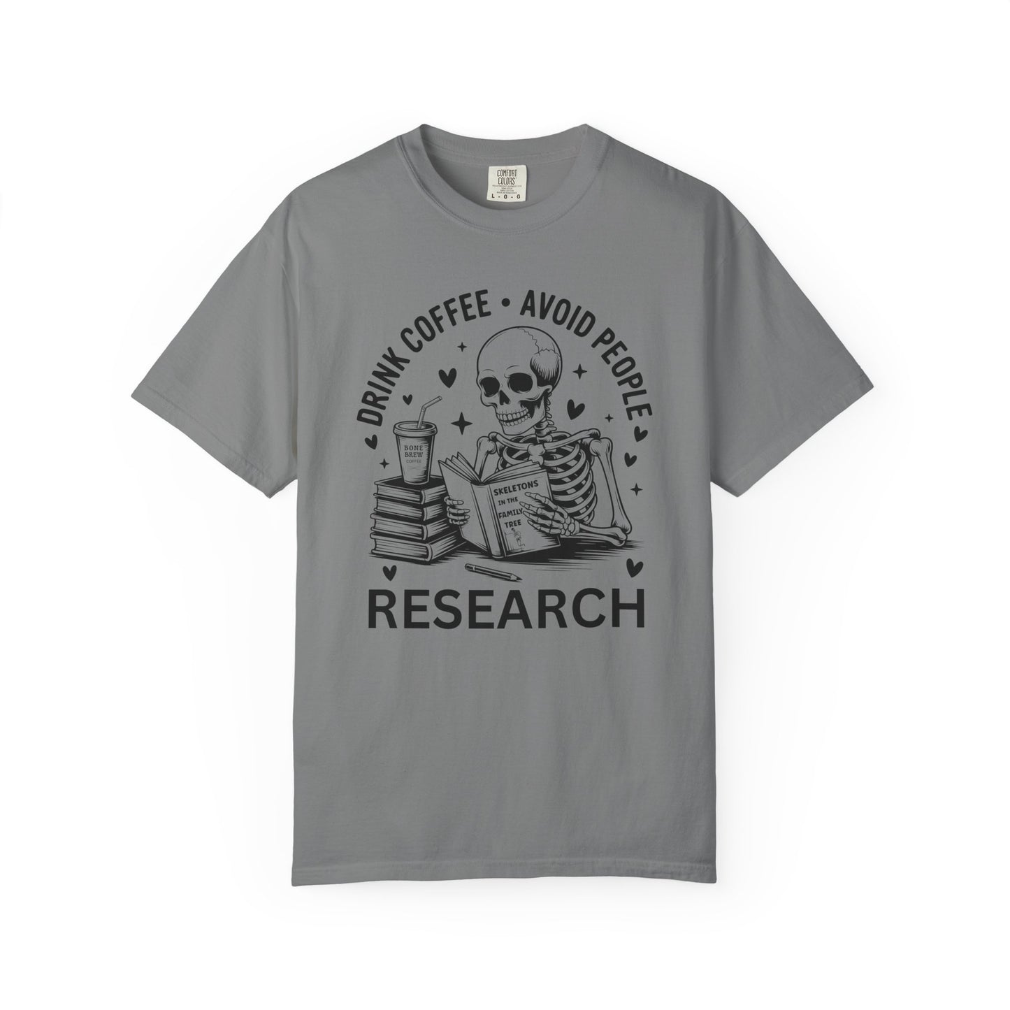 Bone Brew Coffee Research Halloween Genealogy T-Shirt