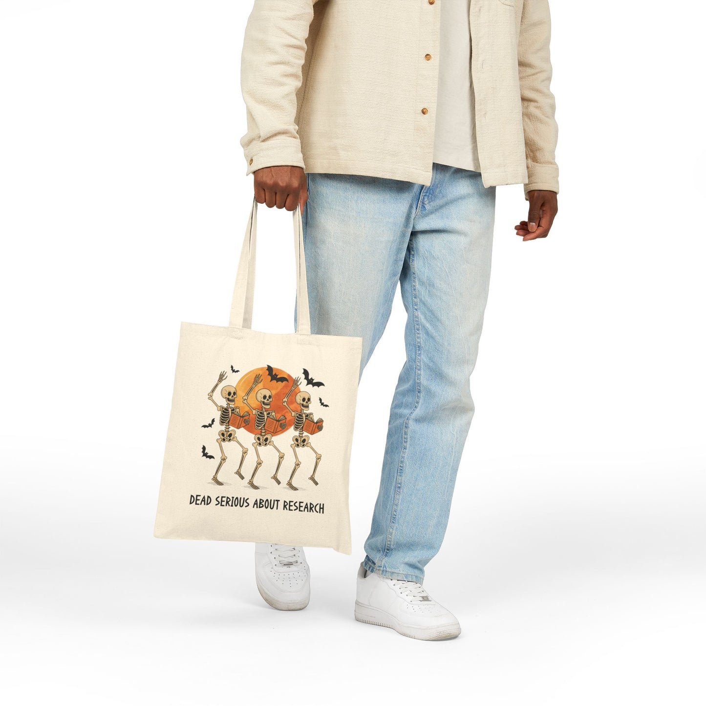 Dead Serious about Researching Tote Bag