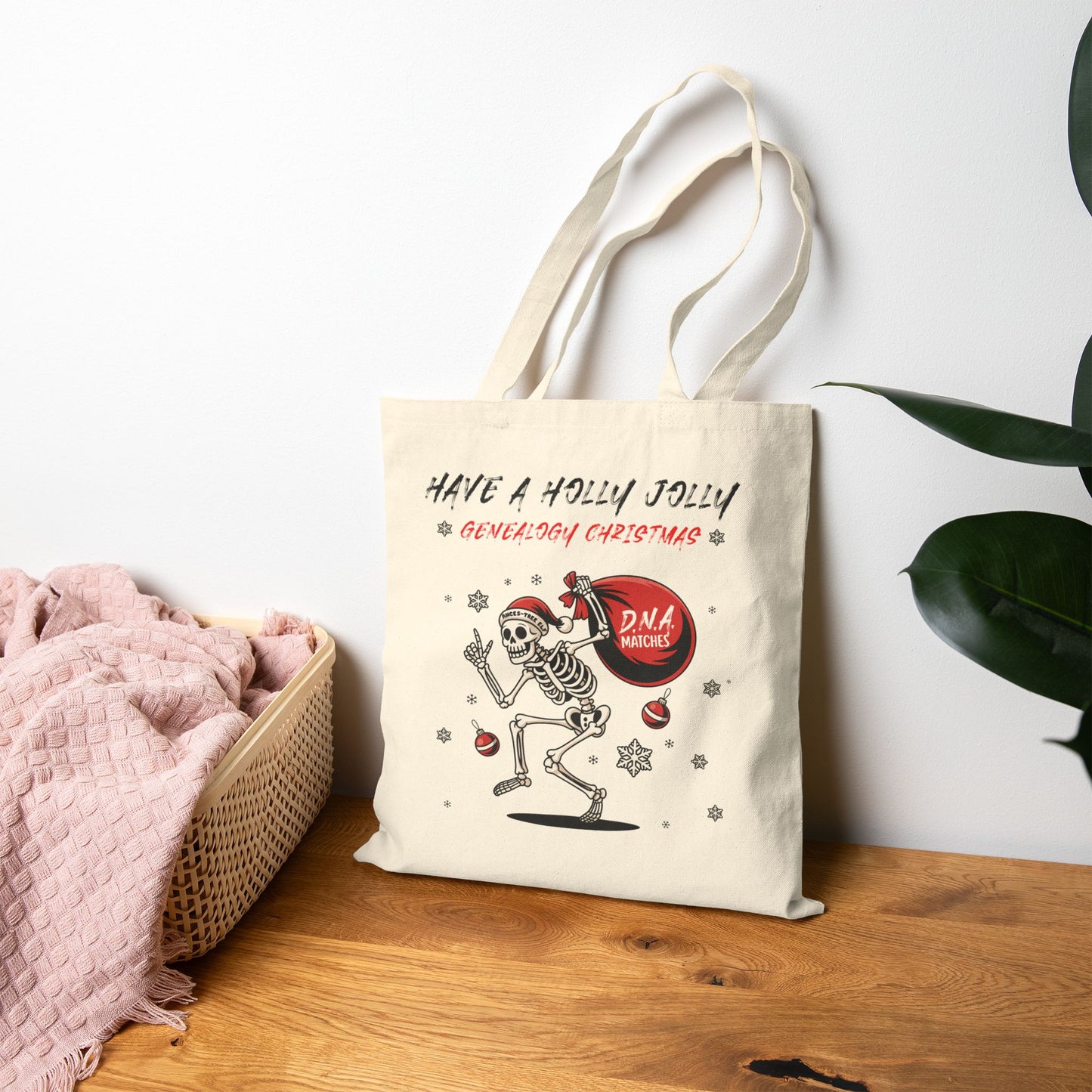 Have a Holly Jolly Genealogy Christmas Tote Bag