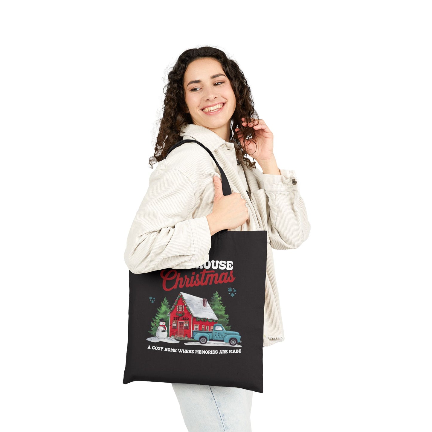 Farmhouse Christmas Tote Bag