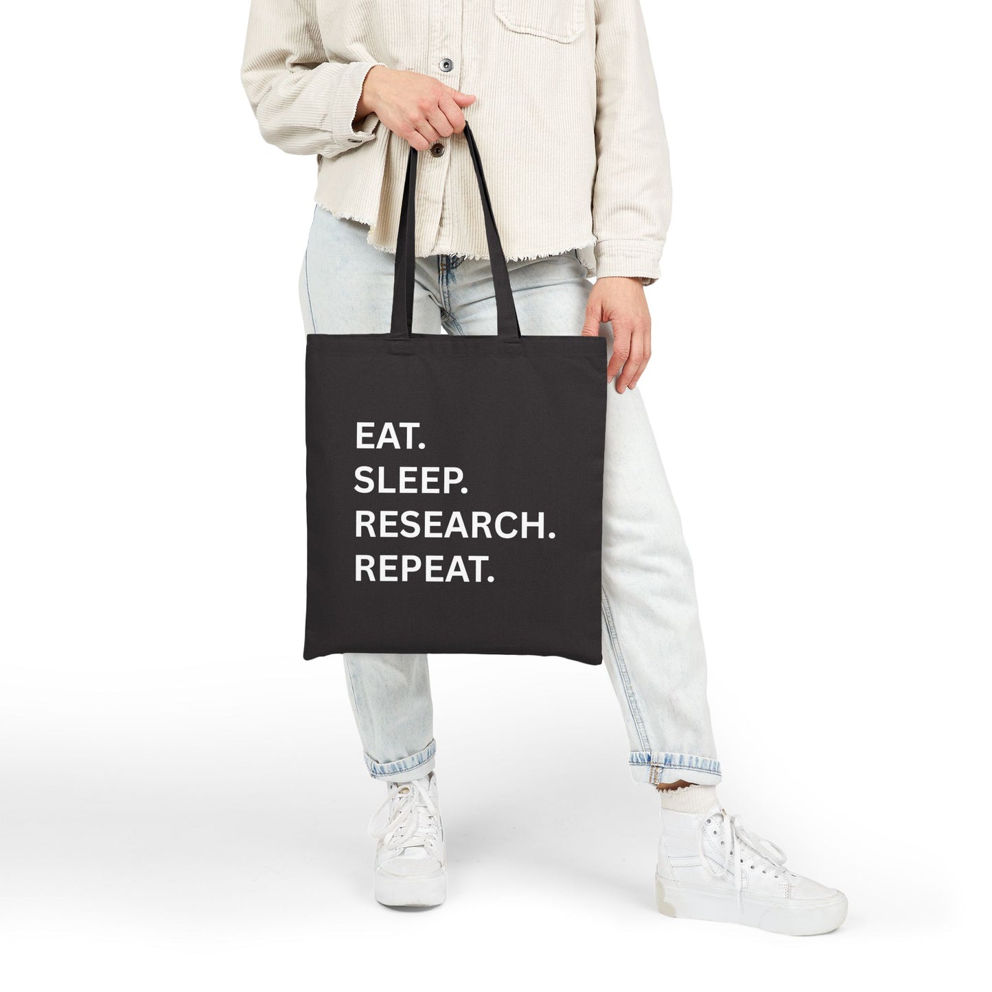 Eat Sleep Research Repeat Tote Bag