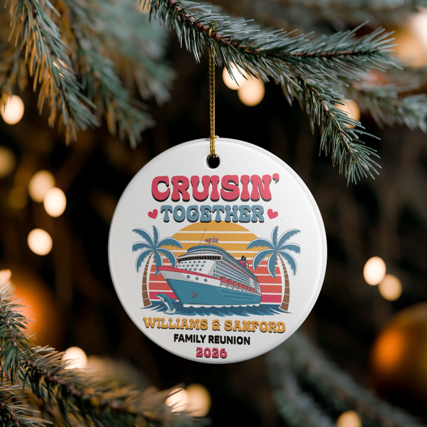 Family Cruise Personalized Ornament