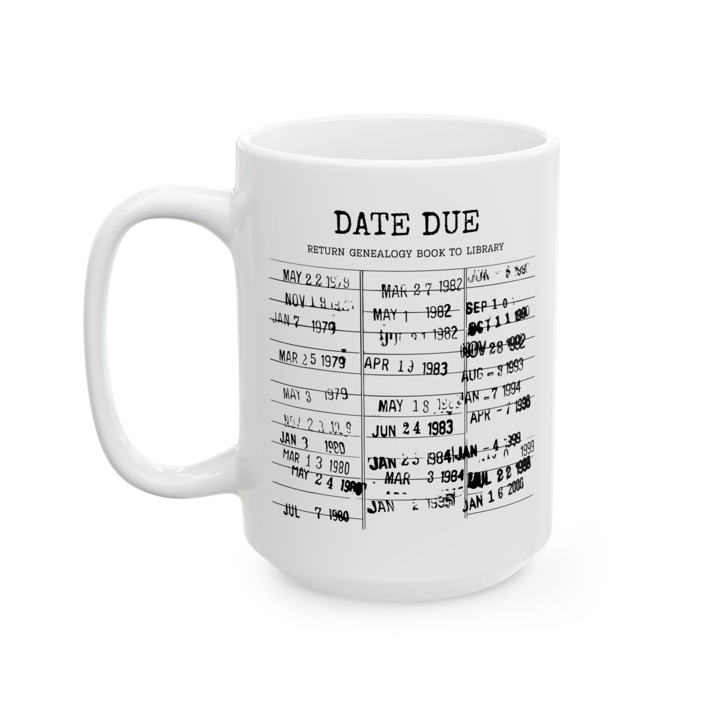 Vintage Library Card Researcher Mug