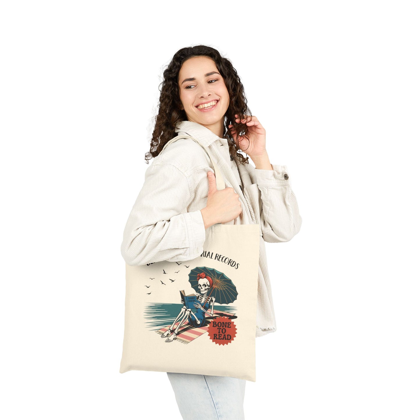 Skeleton Bone to Read Tote Bag
