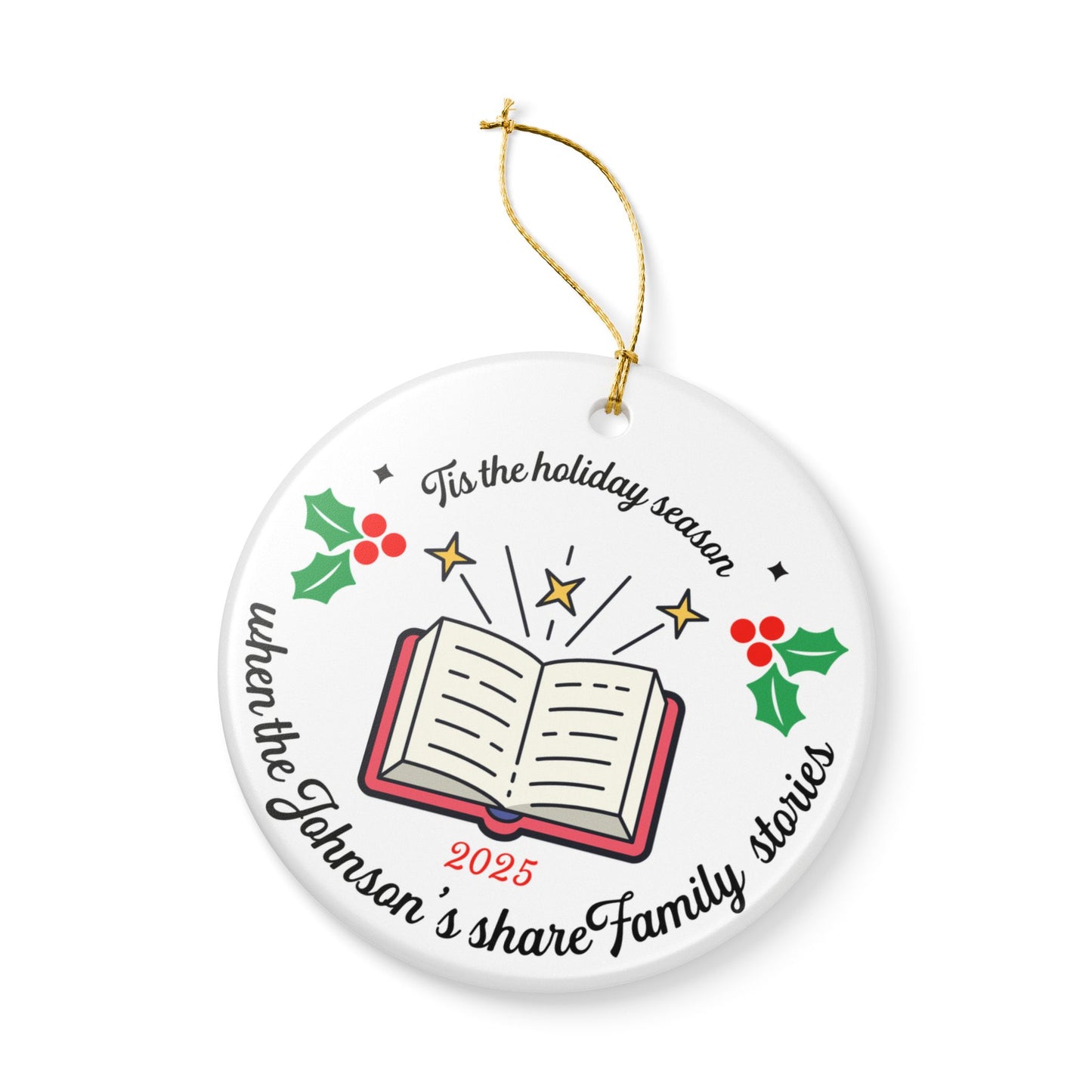 Personalized Christmas Season Story Ornament